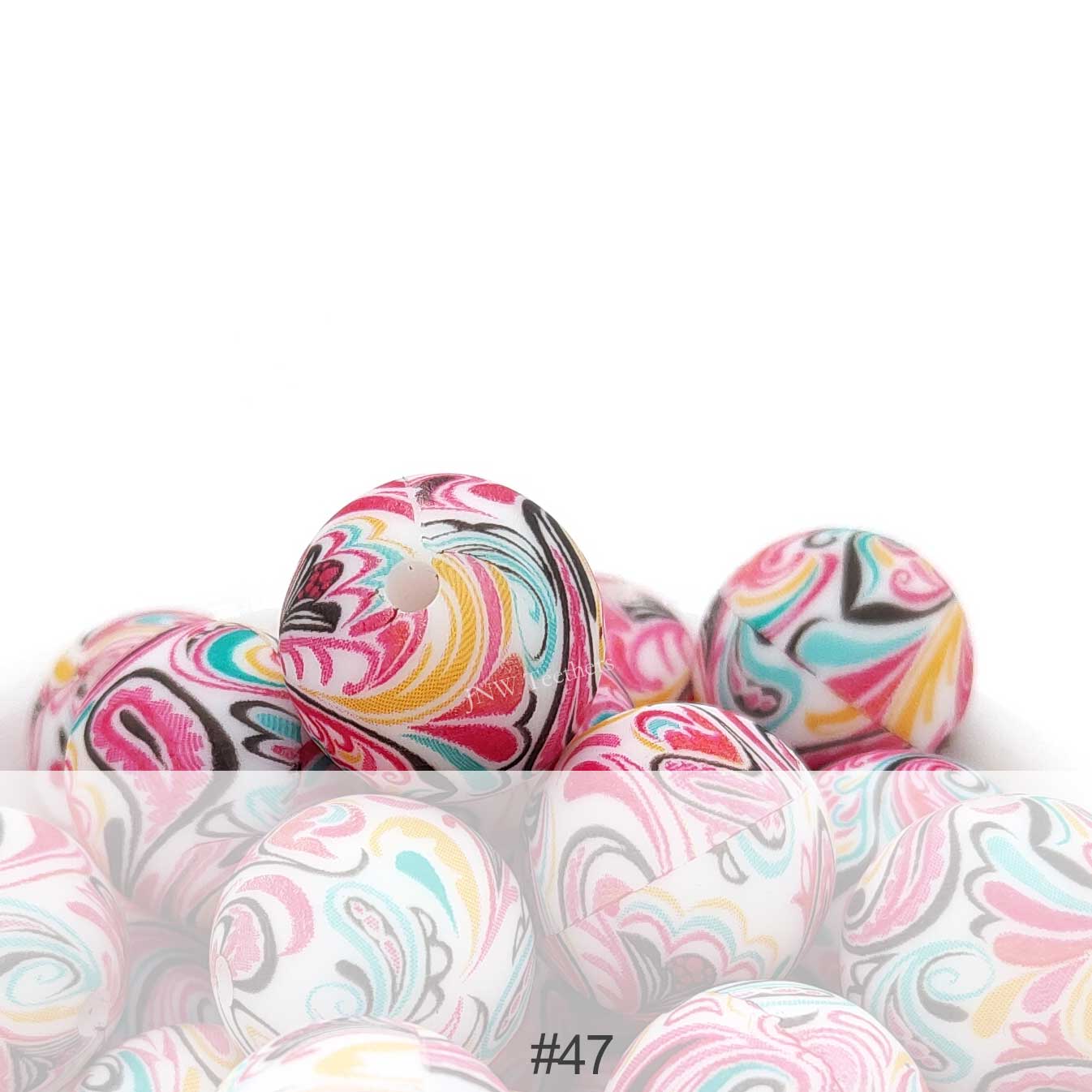 Silicone Print Beads #47