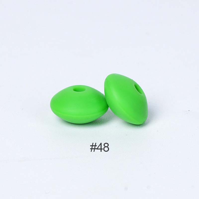 Perles en silicone en forme de soucoupe de 12 mm