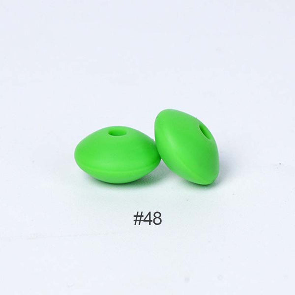 Perles en silicone en forme de soucoupe de 12 mm