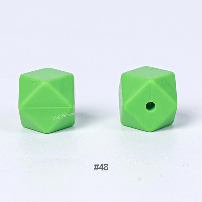 20pcs 14mm Silicone Hexagon Beads