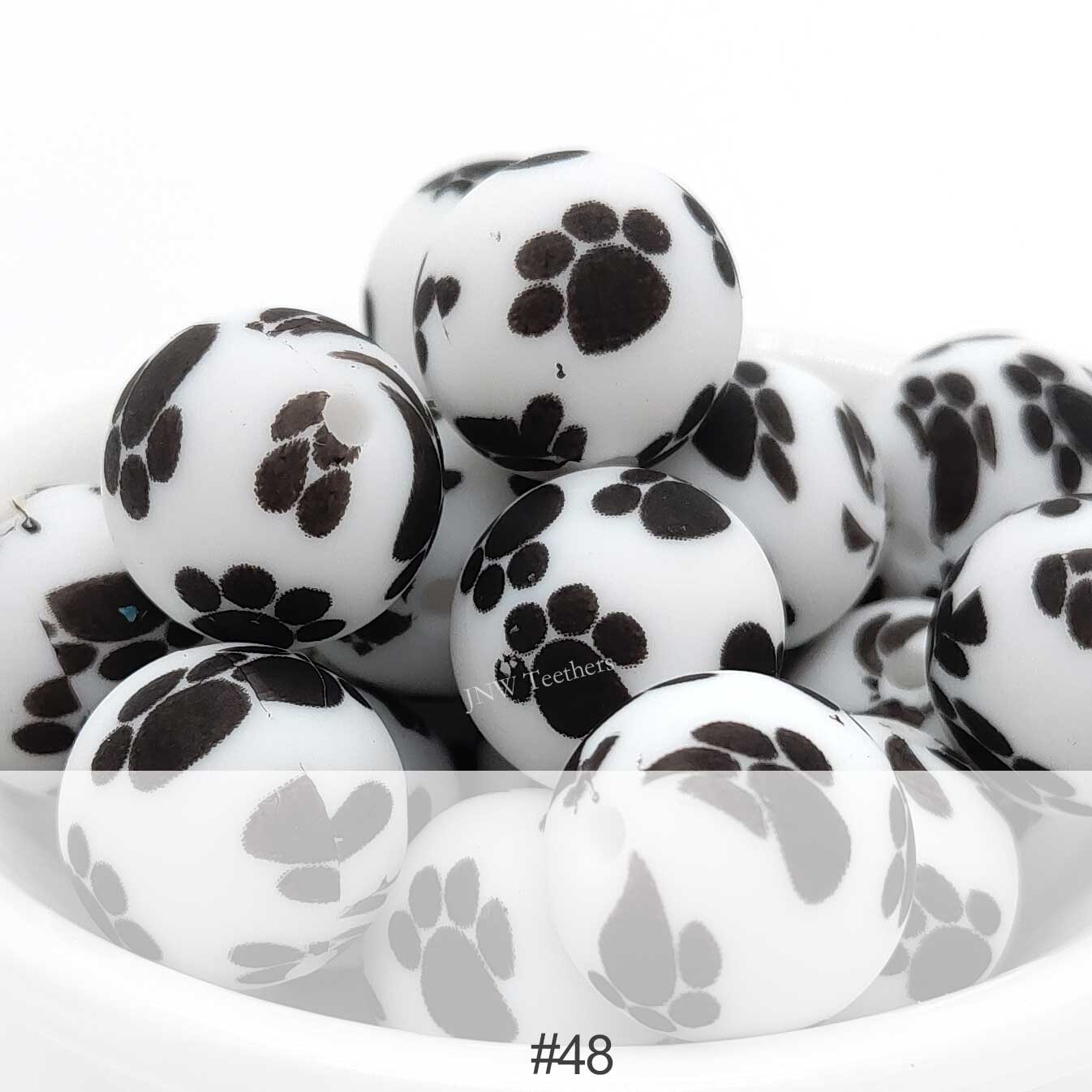 15 mm Silikonperlen mit Zitronen-Aufdruck – 10 Perlen
