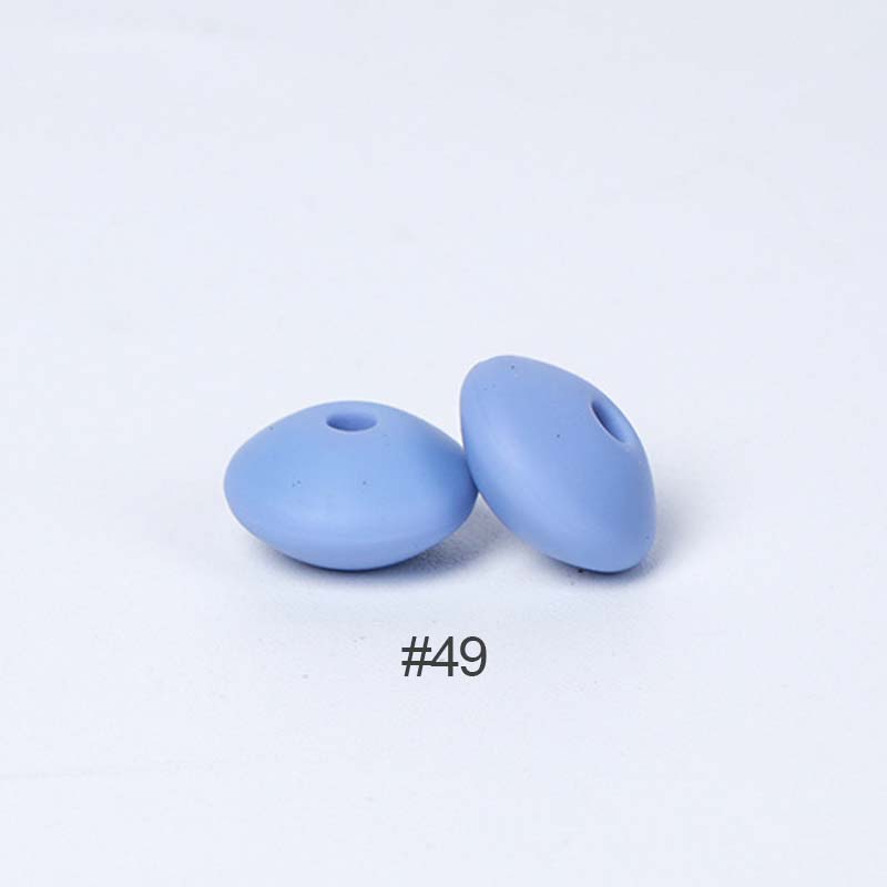 Perles en silicone en forme de soucoupe de 12 mm