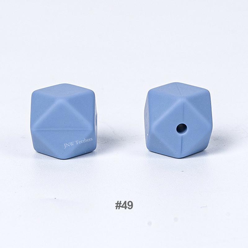 20pcs 14mm Silicone Hexagon Beads