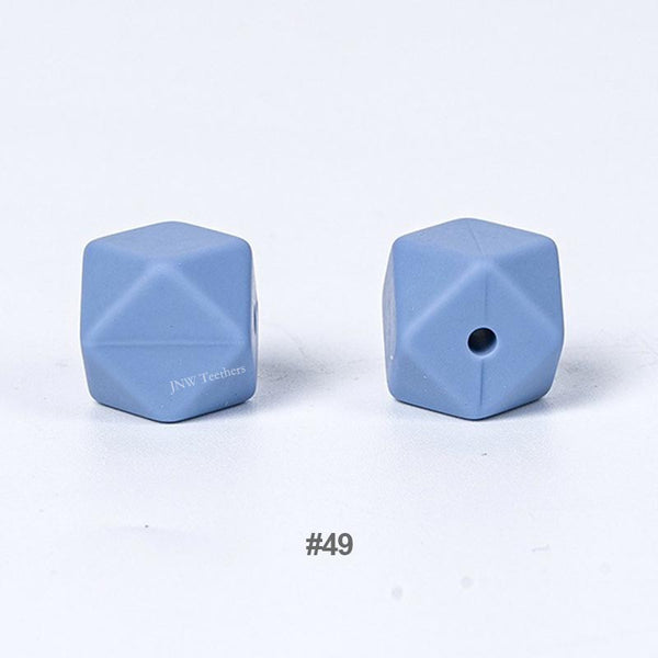 20pcs 14mm Silicone Hexagon Beads