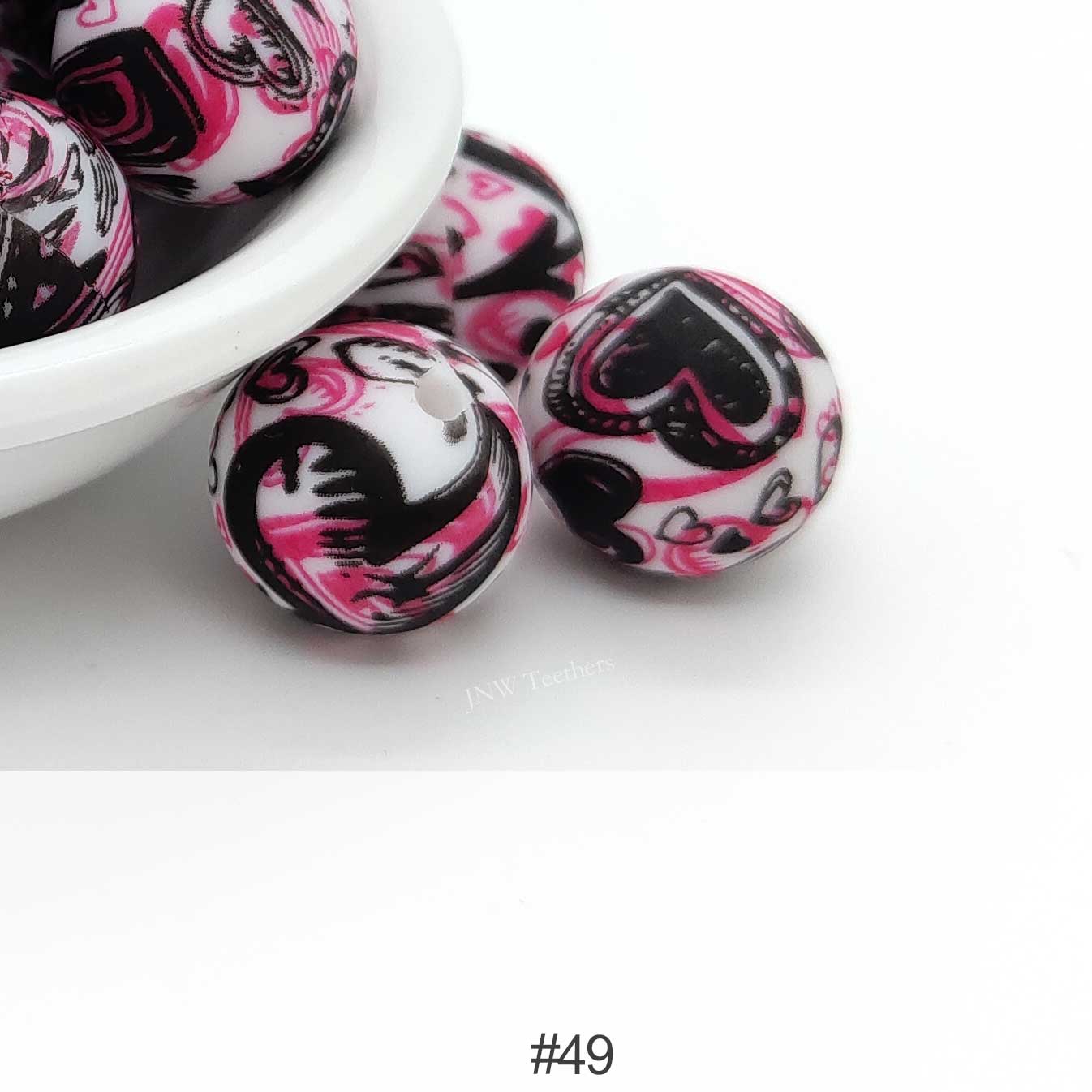 Silicone Print Beads #49