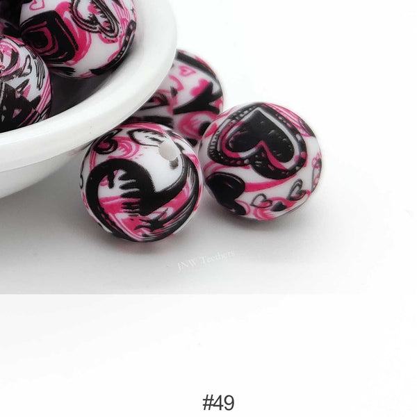 Silicone Print Beads #49