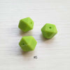 14mm &17mm Chartreuse Silicone Hexagon Beads