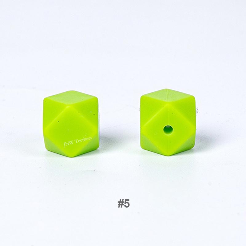 20pcs 14mm Silicone Hexagon Beads