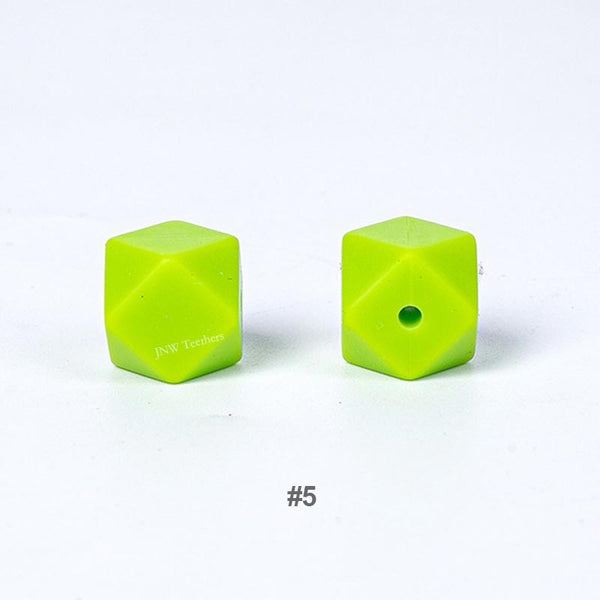 20pcs 14mm Silicone Hexagon Beads