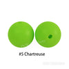 JNWTeethers 9mm silicone round beads chartreuse