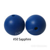 JNWTeethers 12mm silicone round beads sapphire color