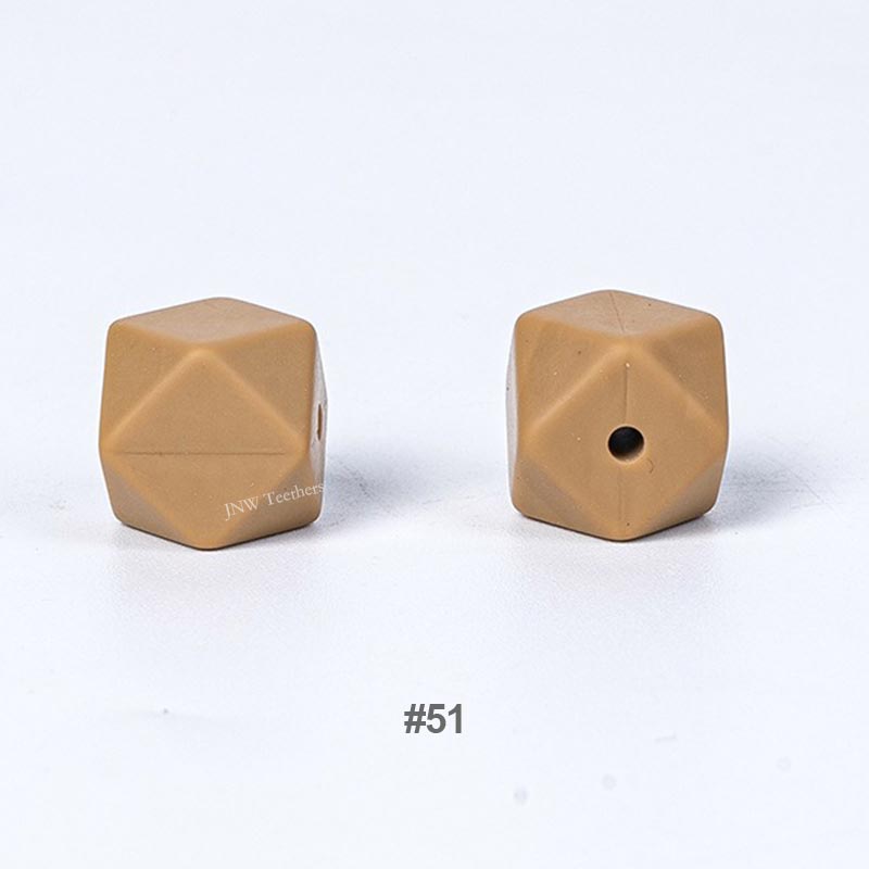 20pcs 14mm Silicone Hexagon Beads