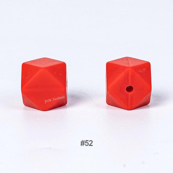 20pcs 14mm Silicone Hexagon Beads