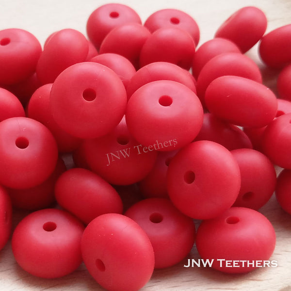 14mm Silicone Abacus - Mandarin Red