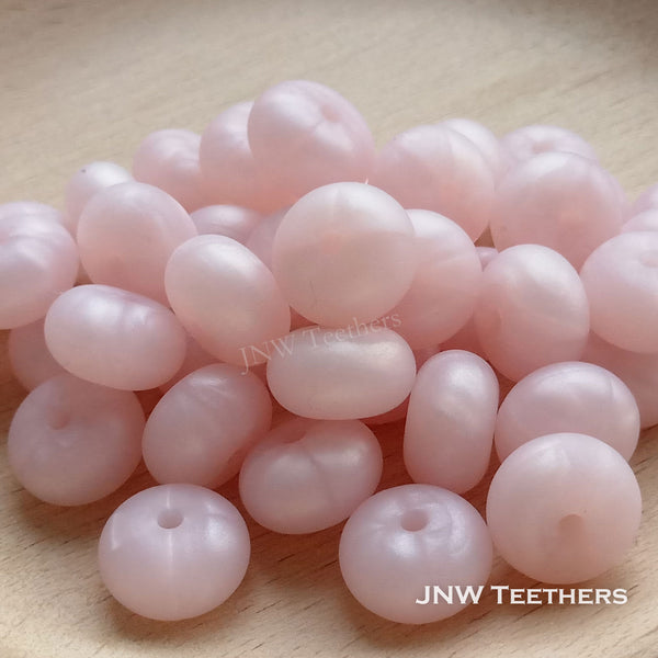 14mm Silicone Abacus - Pearl Pink