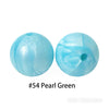 12 mm-es szilikon kerek gyöngyök Pearl Green