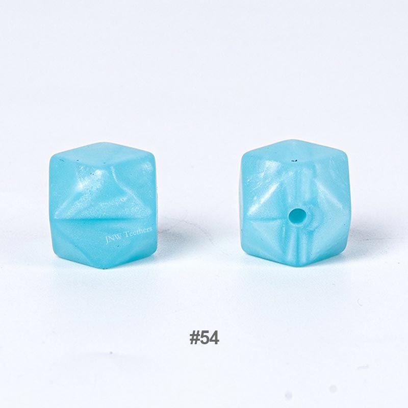 20pcs 14mm Silicone Hexagon Beads