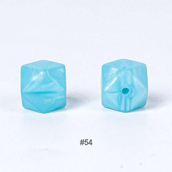 20pcs 14mm Silicone Hexagon Beads
