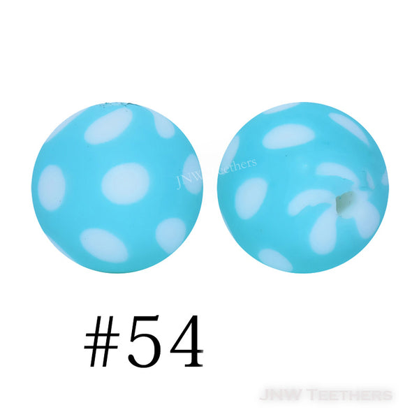 Exclusive silicone printed beads 15 mm 