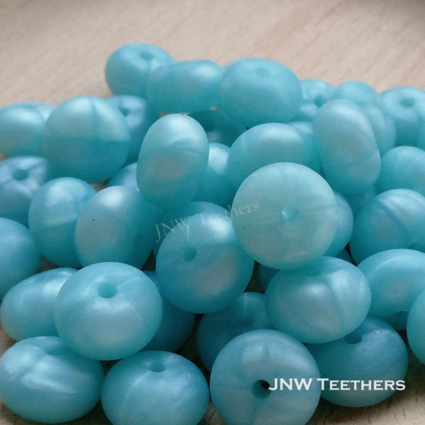 14mm Silicone Abacus - Pearl Green