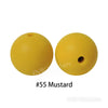 JNWTeethers 12mm silicone round beads mustard