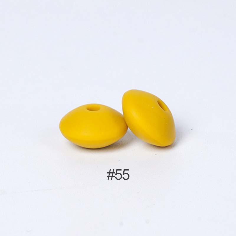Perles en silicone en forme de soucoupe de 12 mm