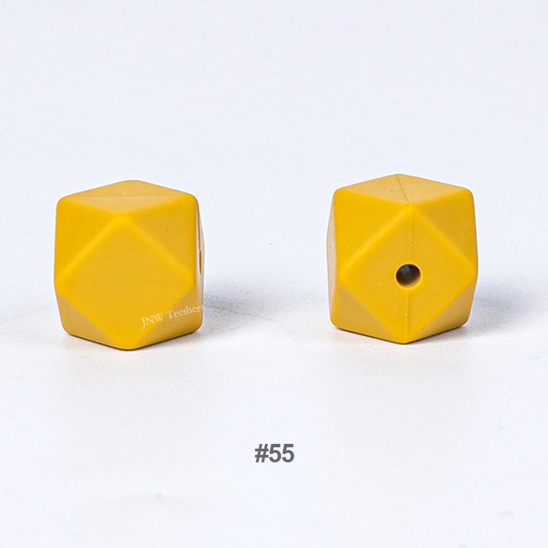 20pcs 14mm Silicone Hexagon Beads
