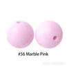 JNWTeethers 9mm silicone round beads marble pink