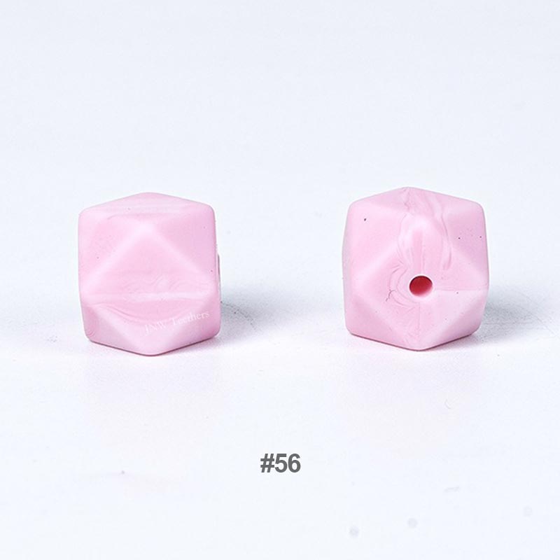 20pcs 14mm Silicone Hexagon Beads