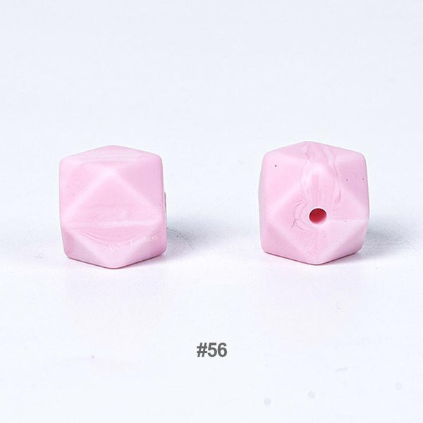 20pcs 14mm Silicone Hexagon Beads