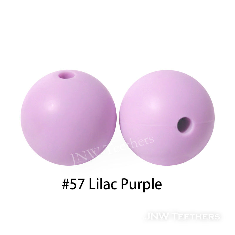 JNWTeethers 12mm silicone round beads lilac purple
