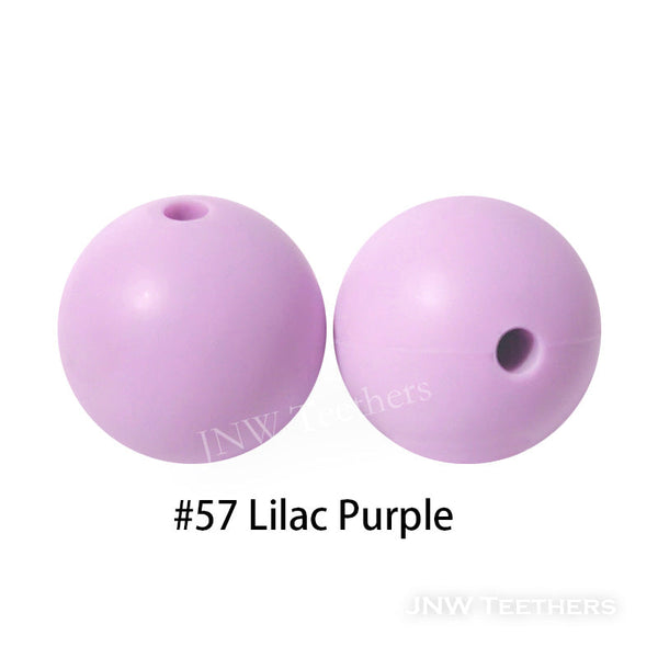JNWTeethers 12mm silicone round beads lilac purple