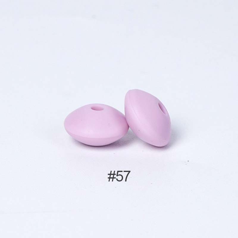 Perles en silicone en forme de soucoupe de 12 mm