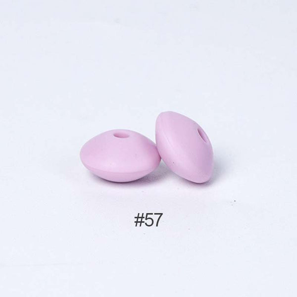 Perles en silicone en forme de soucoupe de 12 mm