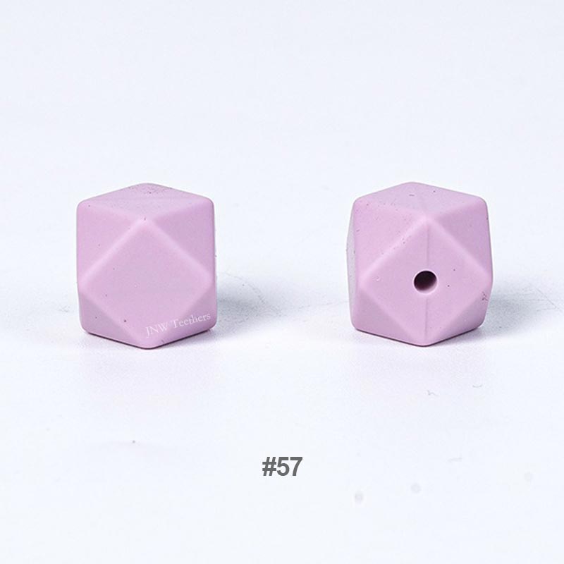 20pcs 14mm Silicone Hexagon Beads