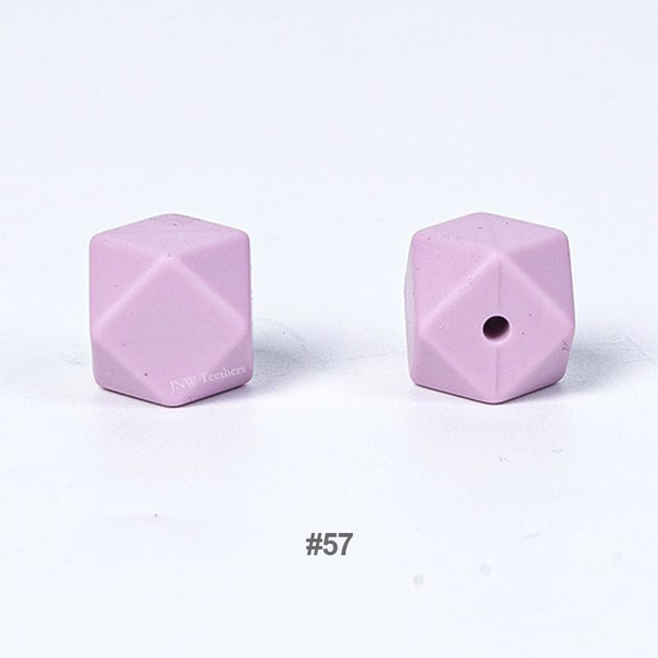 20pcs 14mm Silicone Hexagon Beads