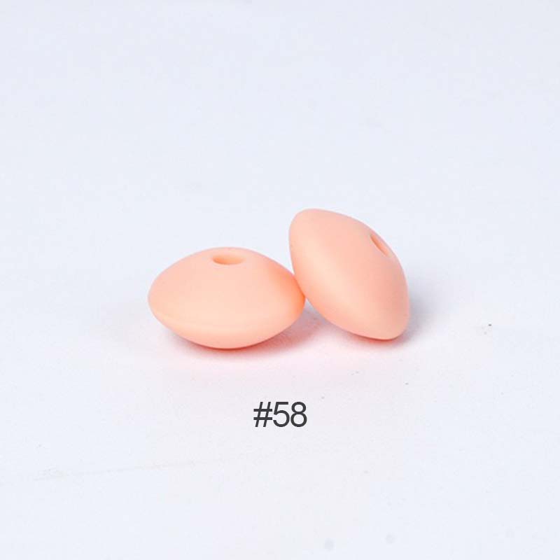 Perles en silicone en forme de soucoupe de 12 mm