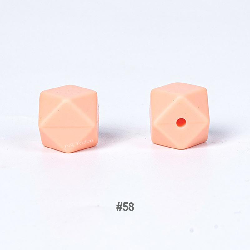 20pcs 14mm Silicone Hexagon Beads
