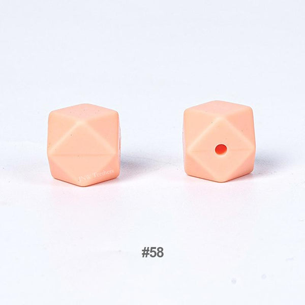 20pcs 14mm Silicone Hexagon Beads