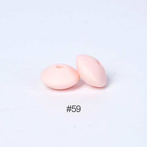 Perles en silicone en forme de soucoupe de 12 mm