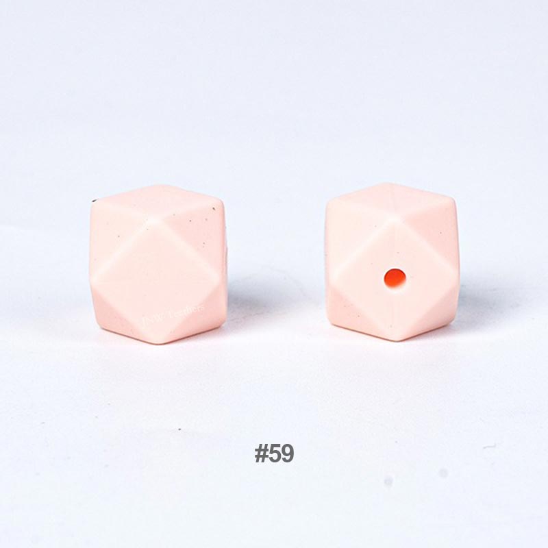 20pcs 14mm Silicone Hexagon Beads