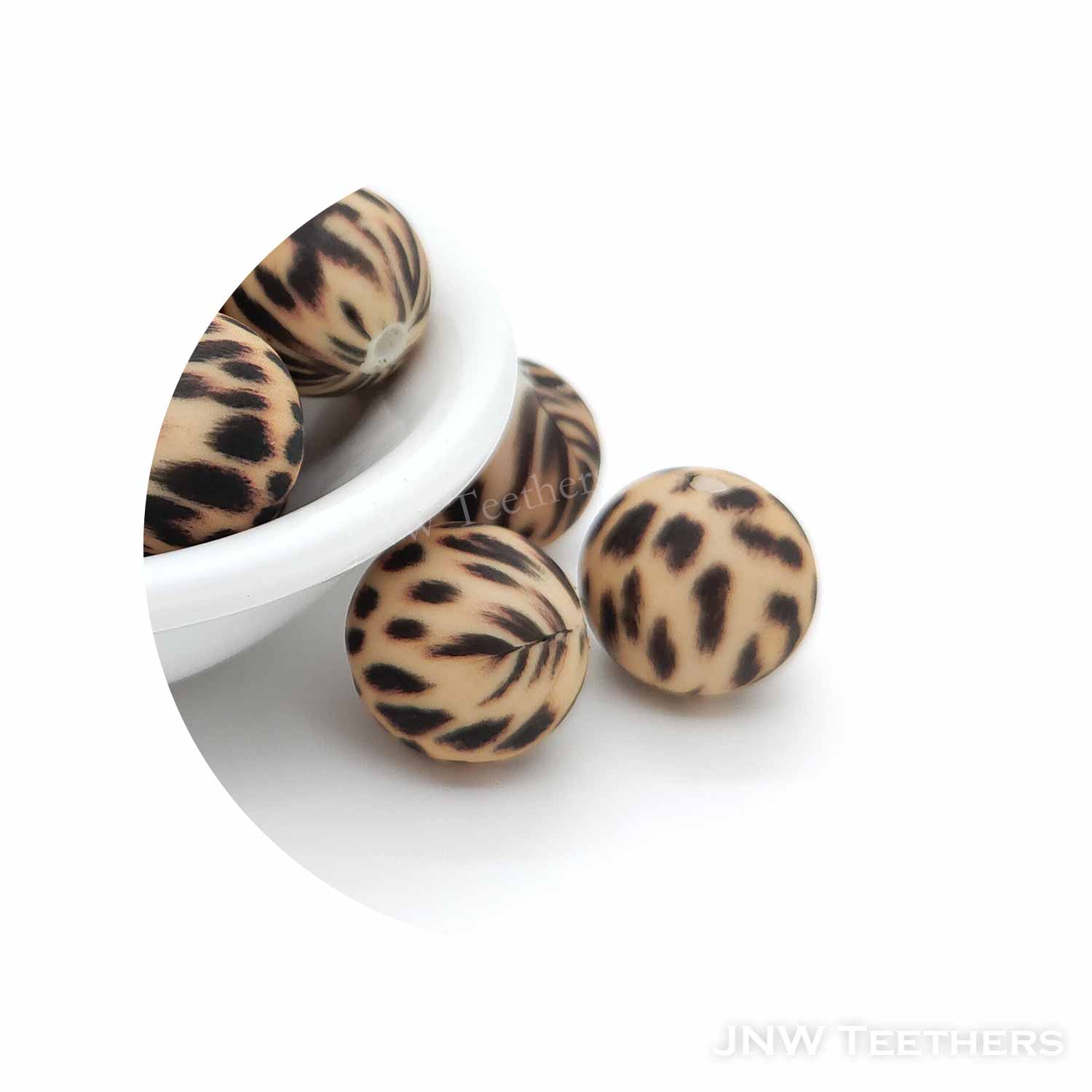 #59 Brown Leopard Prints - Silicone Beads