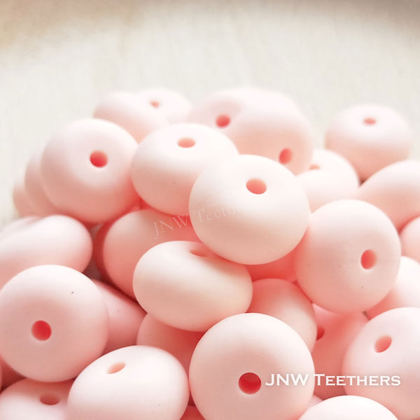 14mm Silicone Abacus - Light Pink