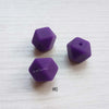 14mm &17mm Grayish Purple  Silicone Hexagon Beads
