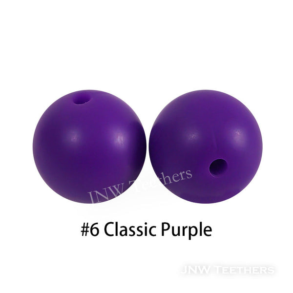 JNWTeethers 12mm silicone round beads classic purple