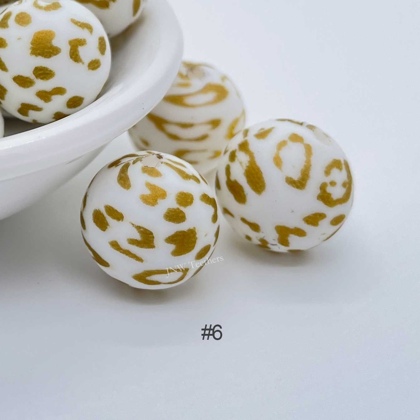 Leopard Silicone Print Beads #6