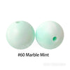 JNWTeethers 9mm silicone round beads marble mint