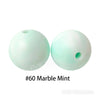 JNWTeethers 12mm silicone round beads marble mint