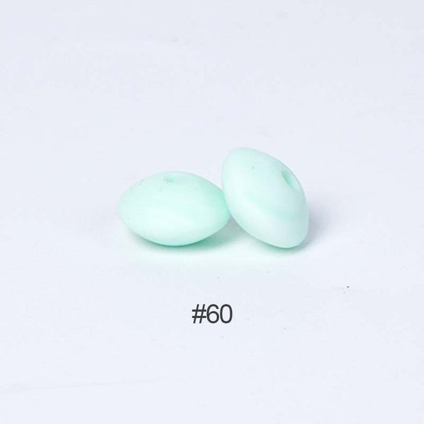 Perles en silicone en forme de soucoupe de 12 mm