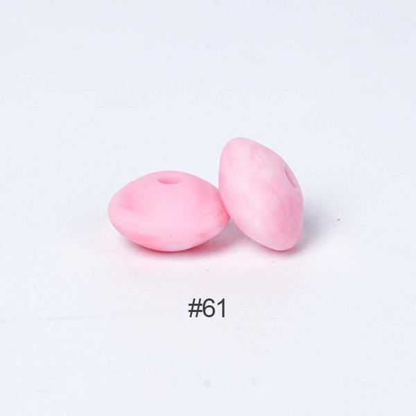 Perles en silicone en forme de soucoupe de 12 mm